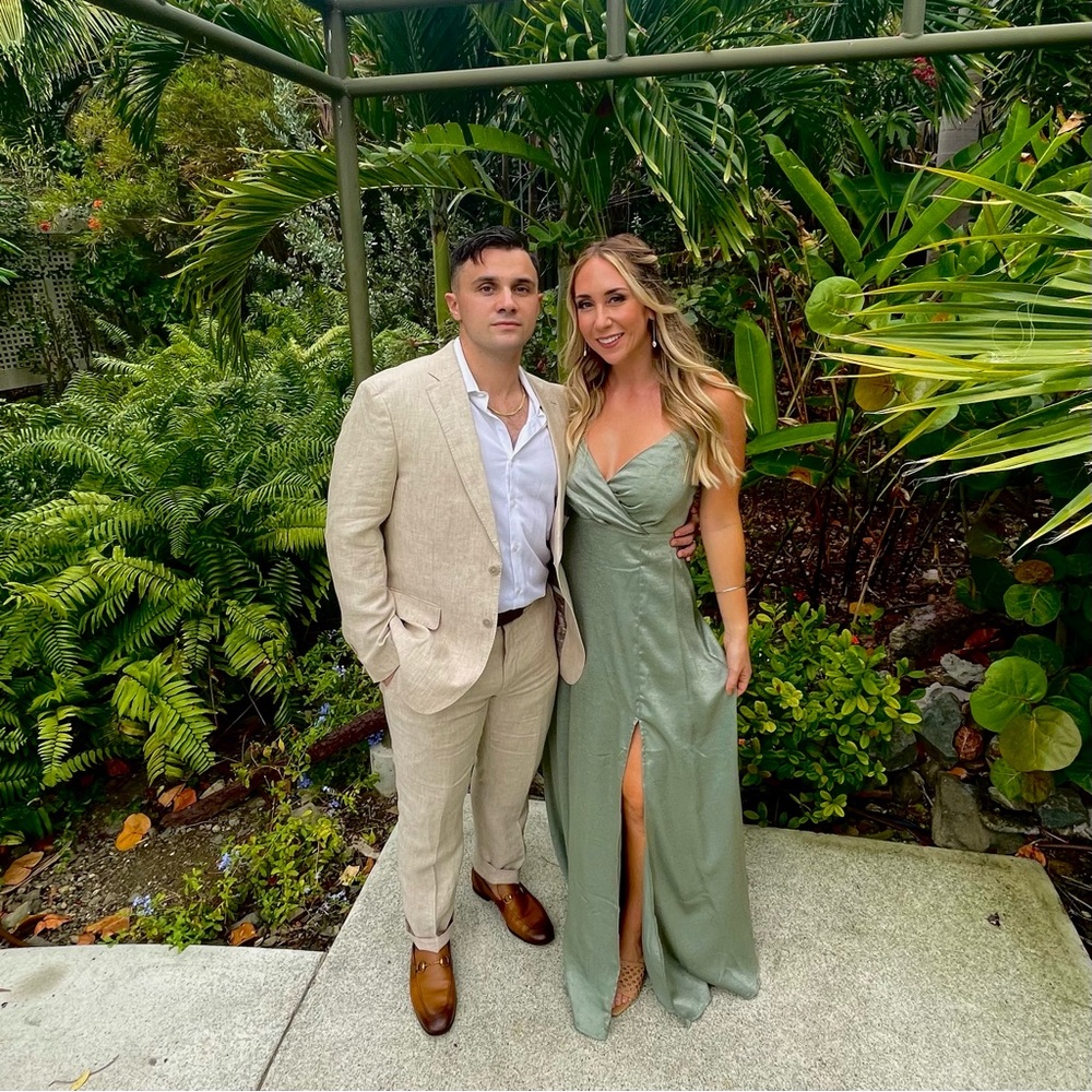 Lulus dusty sage bridesmaid dress